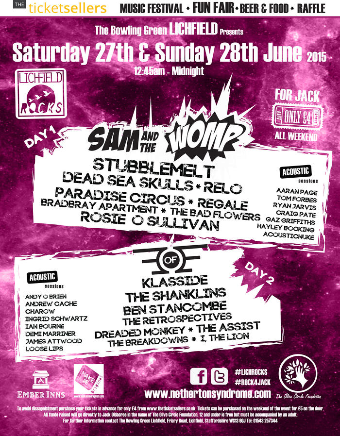 Sam and the Womp and EofE headline Lichfield Rocks Festival