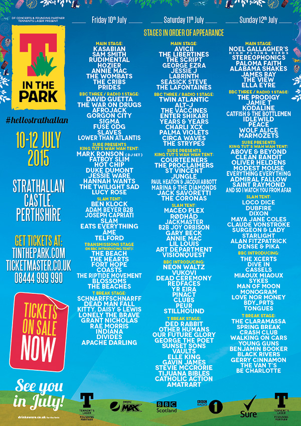 Lawson, Hector Bizerk, Model Aeroplanes and more for T in the Park 2015