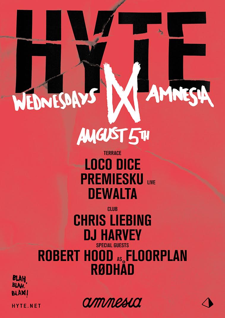 HYTE Ibiza - 26th August with Loco Dice, Maceo Plex, Chris Liebing & more