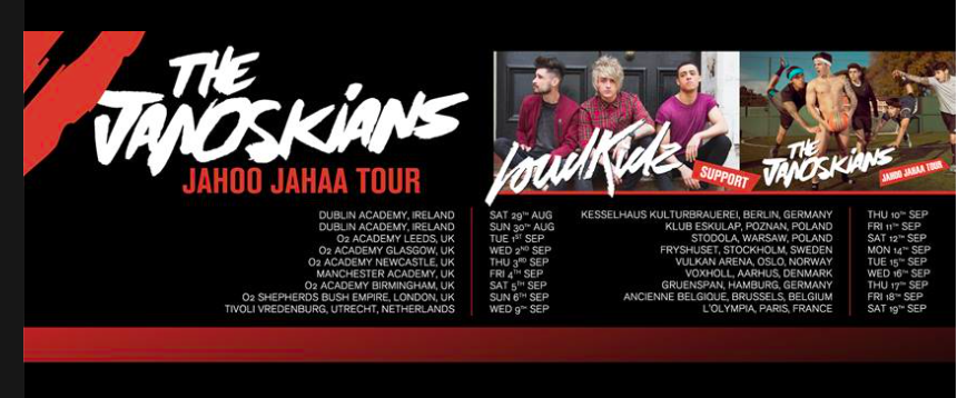 LoudKidz announced as main support for the Janoskians European tour