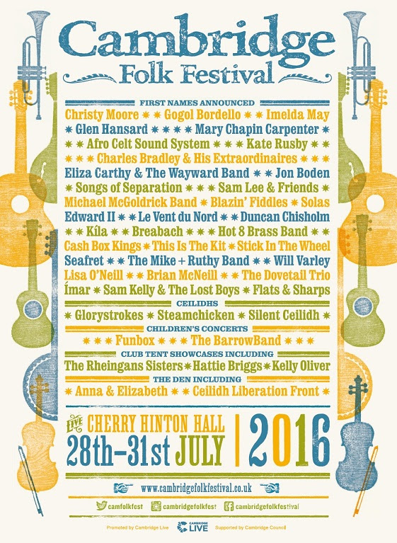 Cambridge Folk Festival 2016 - First names announced
