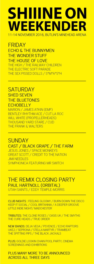 Shiiine On Weekender announces new line-up additions including The Farm