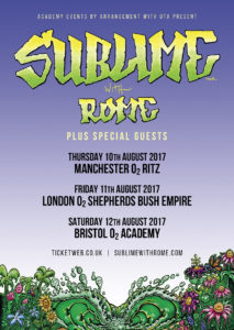 Sublime With Rome Announce August 2017 UK Headline Dates
