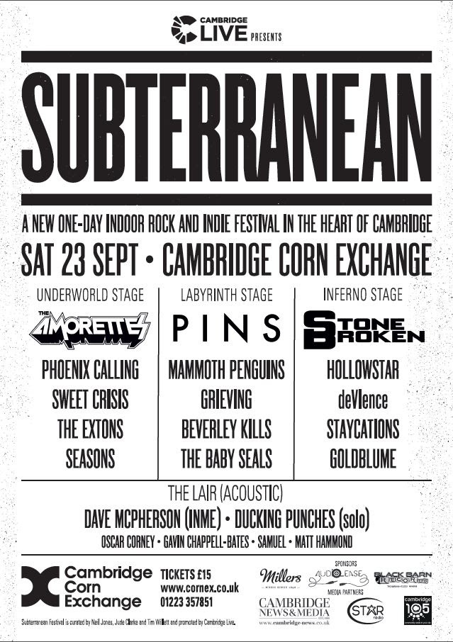 Line-up announced for Subterranean: A new indoor rock and indie festival 