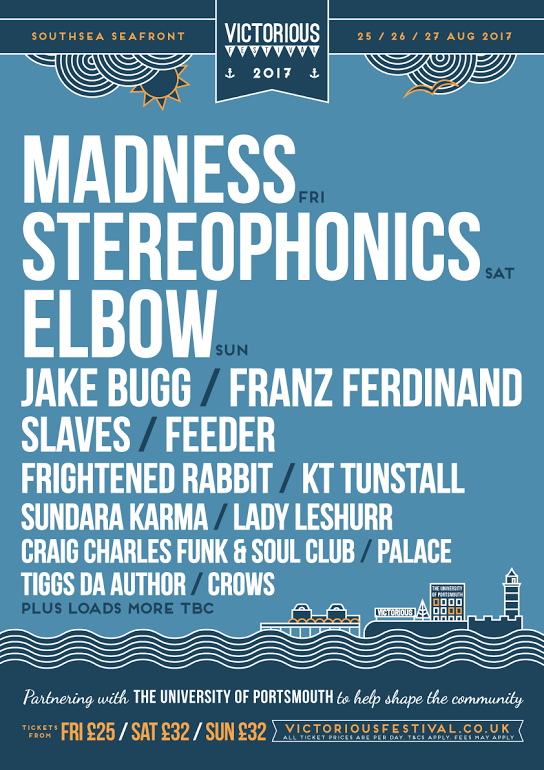 Victorious Festival Announce Headliners Stereophonics, Elbow and Madness 