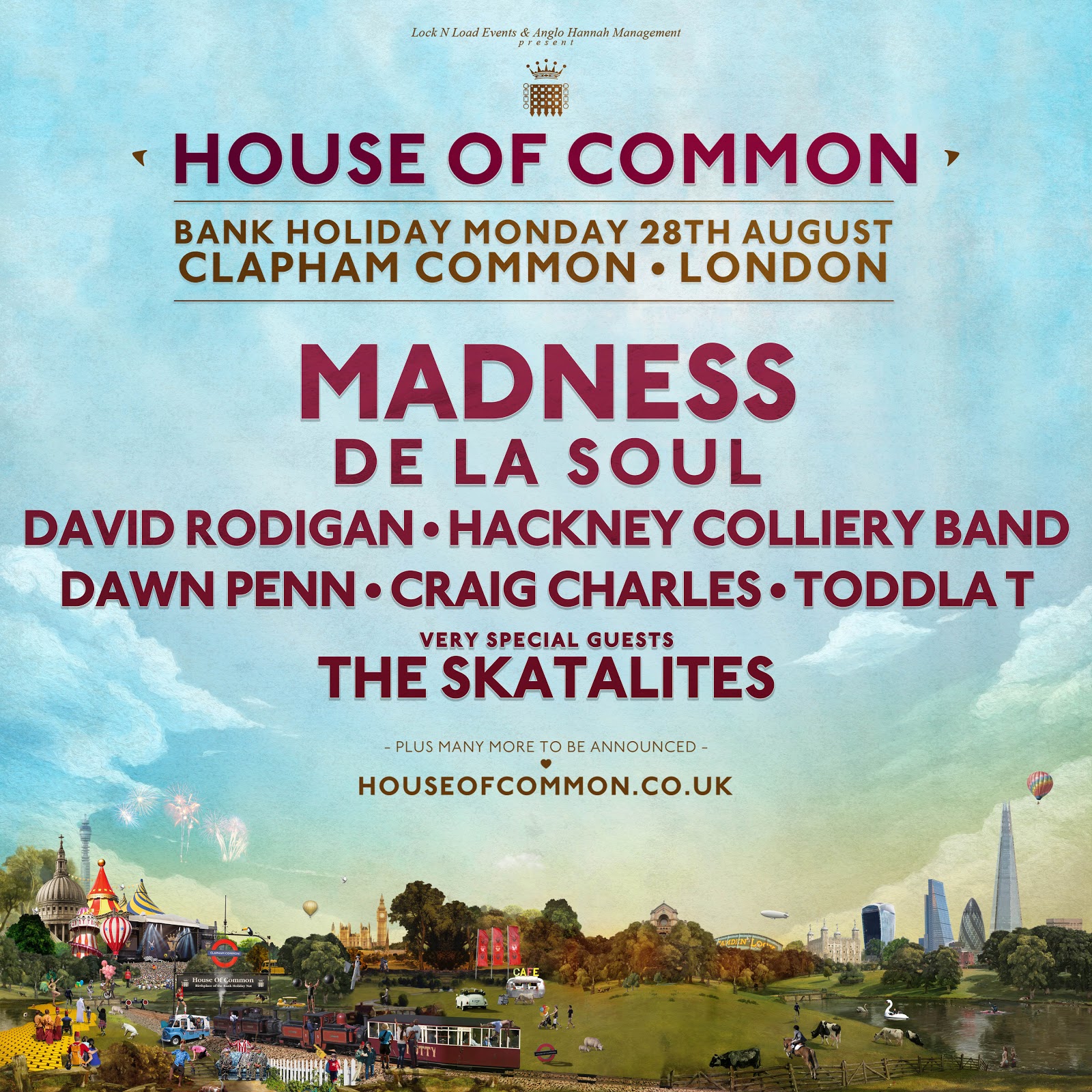 House of Common announce Craig Charles, Dawn Penn, Hackney Colliery Band, Toddla T