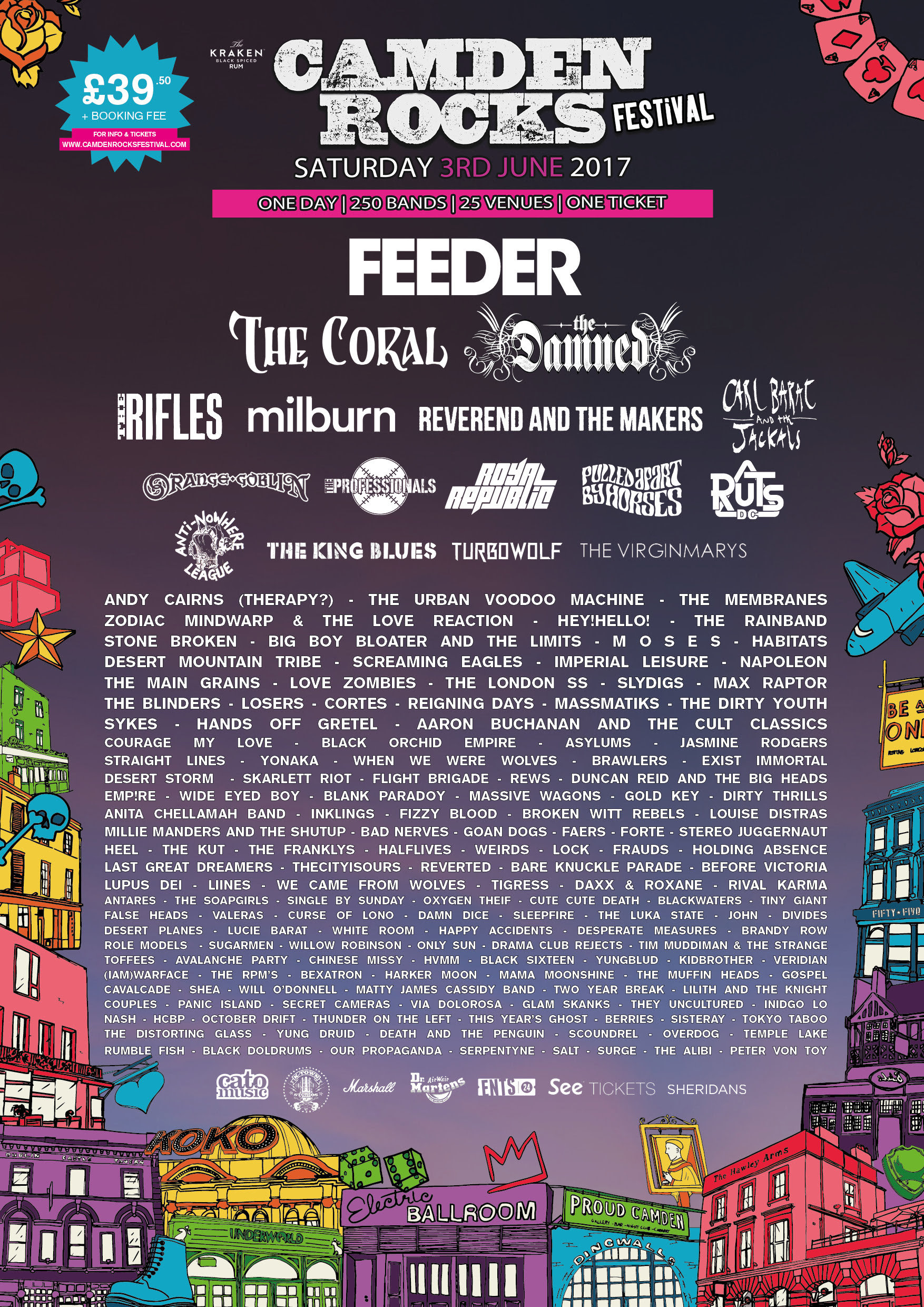 Royal Republic and Pulled apart by Horses announced for Camden Rocks Festival