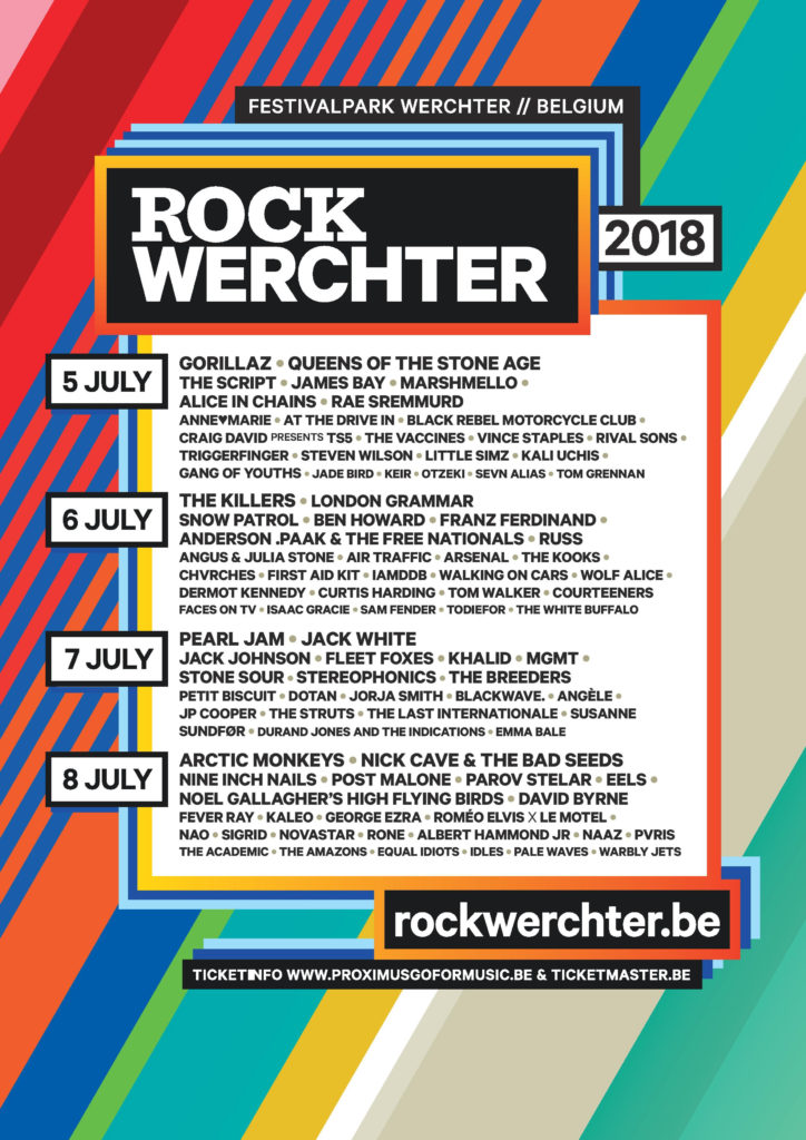 Rock Werchter Festival Announces Full Lineup For 2018