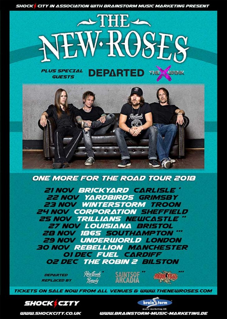 The New Roses Headline Start 'One More For The Road' 2018 UK Tour