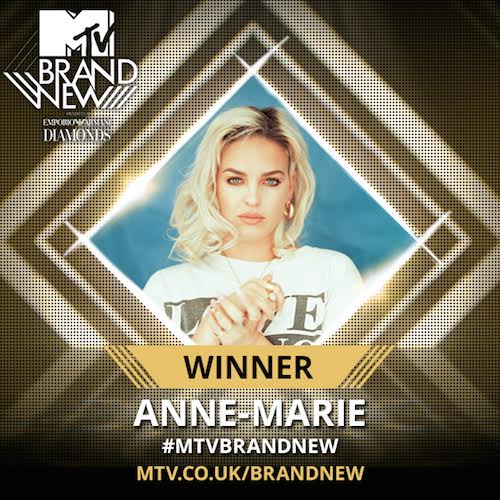 Anne-Marie crowned winner of MTV Brand New 2016