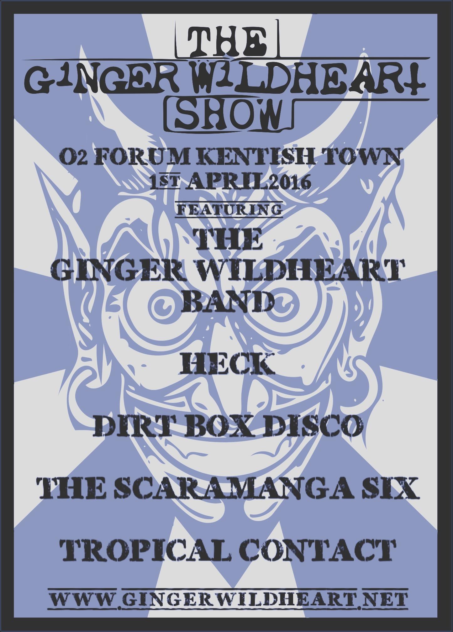 Heck join the bill at the first ever ‘Ginger Wildheart Show’ this Friday