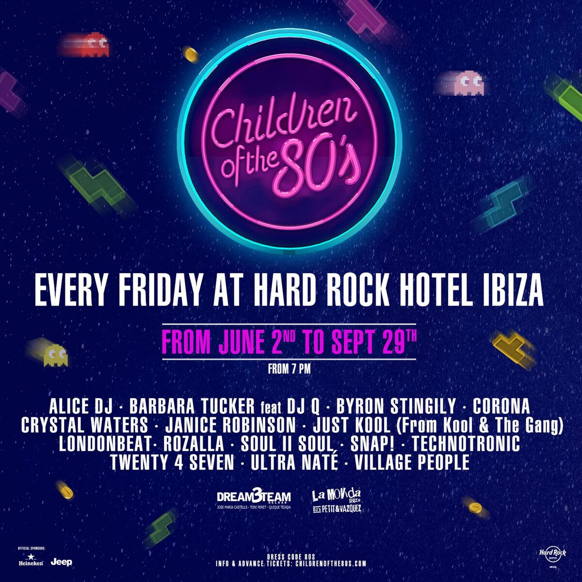 Children of the 80’s line up confirmed at Hard Rock Hotel Ibiza