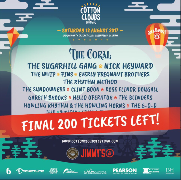 Cotton Clouds Festival - final tickets, new line up additions, food and family fun revealed