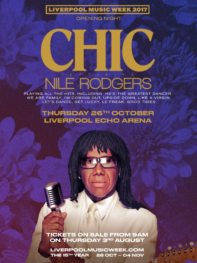 Liverpool Music Week 2017 Announces CHIC ft. NILE RODGERS As Headliners