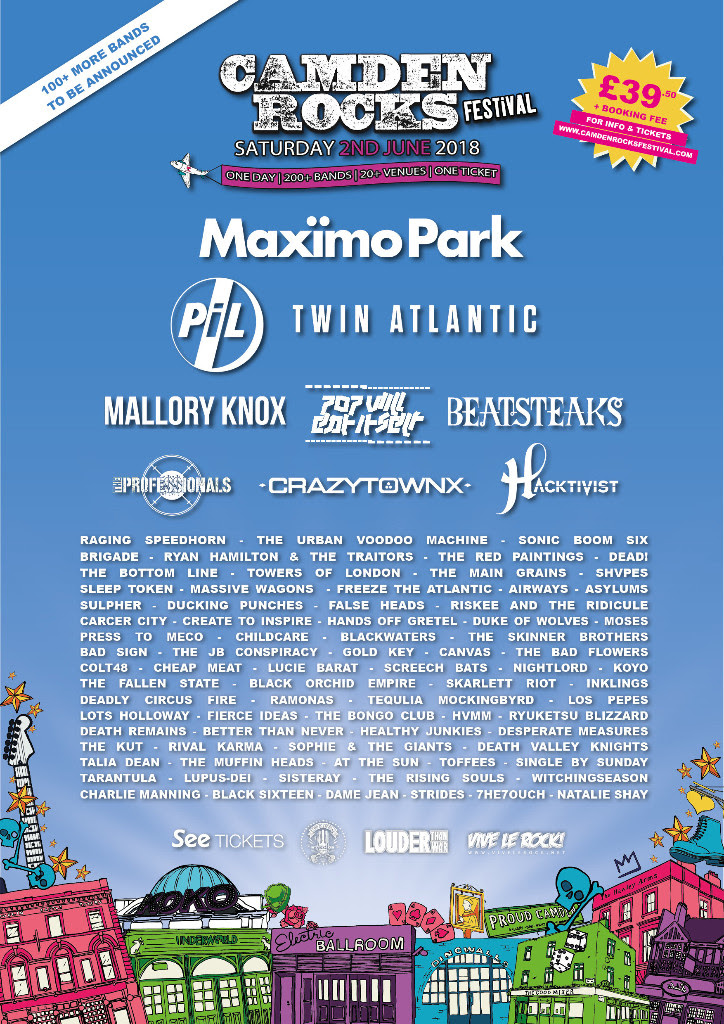 Camden Rocks Festival 2018 announces Mallory Knox, Hacktivist and 23 other bands