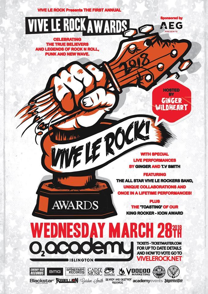 Vive Le Rock Magazine are proud to announce their ‘First Annual Vive Le Rock Awards’