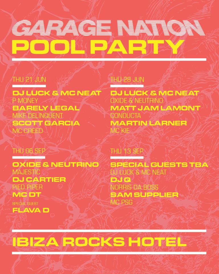 Garage Nation brings the best in UK Garage to Ibiza Rocks
