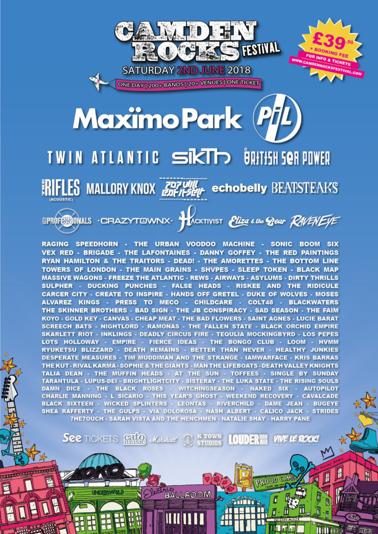 Camden Rocks Festival announces British Sea Power, SikTh and many more bands to the line upCamden Rocks Festival announces British Sea Power, SikTh and many more bands to the line up