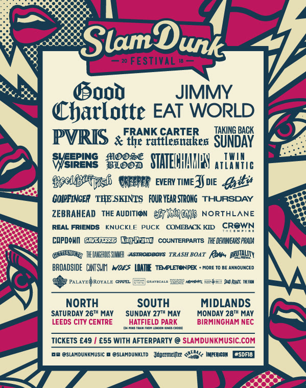 Slam Dunk Festival Reveals Moose Blood, As It Is, The Dangerous Summer, Woes, King Prawn, Guttermouth and more