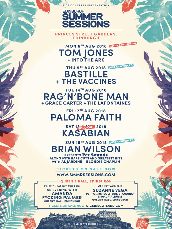 Edinburgh Summer Sessions announces Bastille, The Vaccines and Brian Wilson Presents Pet Sounds