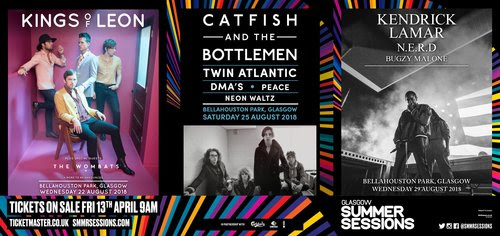 Glasgow Summer Sessions announces Kings of Leon, Catfish and the Bottlemen and Kendrick Lamar