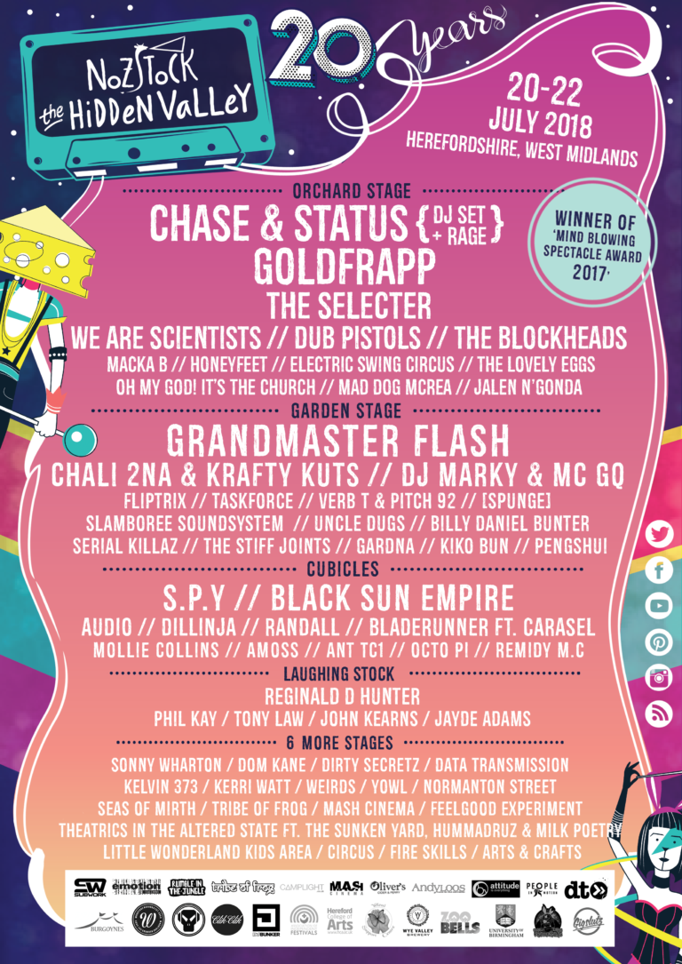 Nozstock festival 2018 announces new artists for 20th anniversary this summer