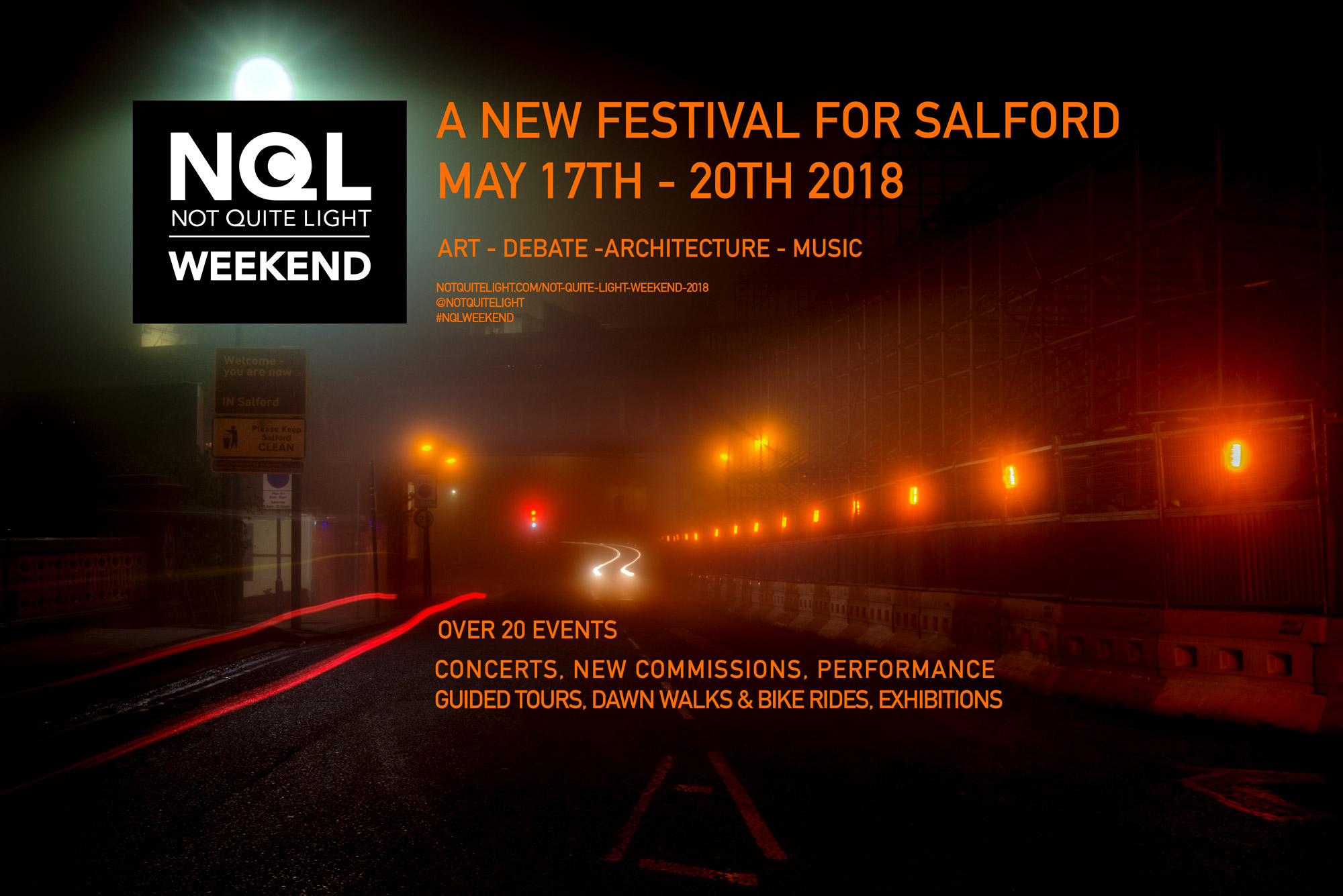 Salford based artist Simon Buckley returns with his Not Quite Light festival 2018