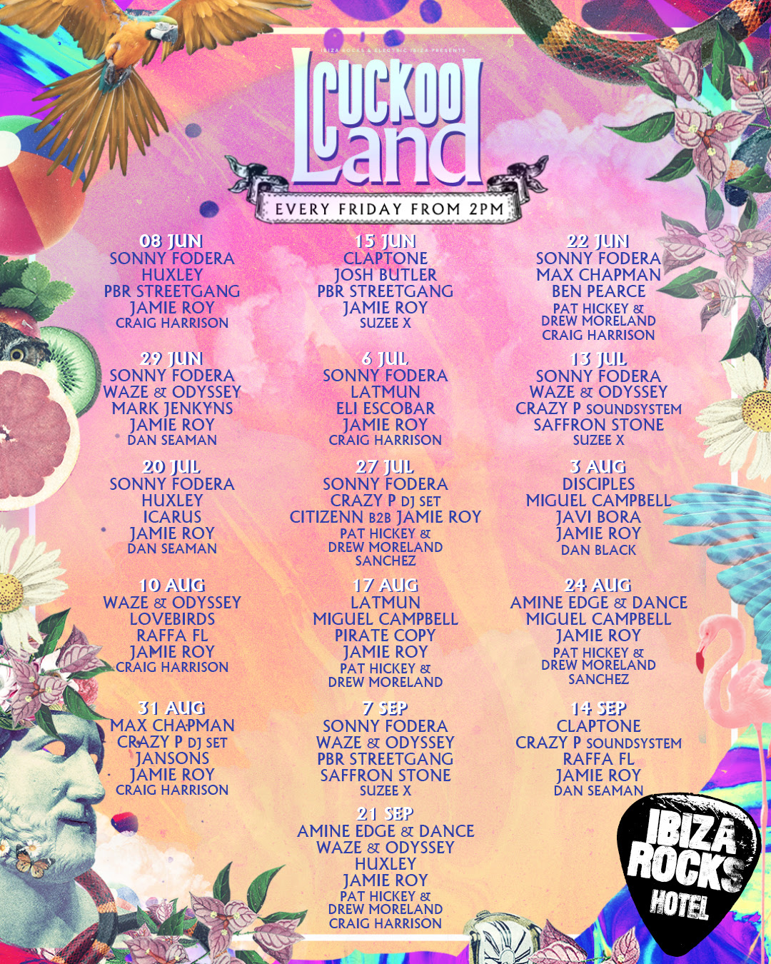 Cuckoo Land Ibiza 2018 - Full Line Up Has Landed