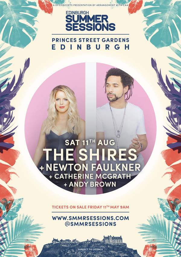 The Shires to headline Edinburgh Summer Sessions alongside Newton Faulkner, Catherine McGrath and Andy Brown