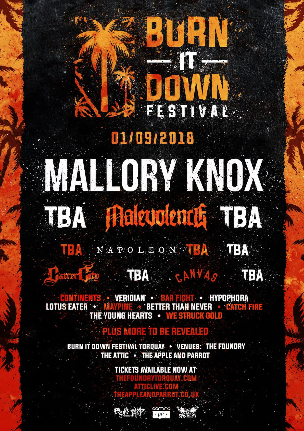 Burn it Down Festival announce first line up addition of 2018