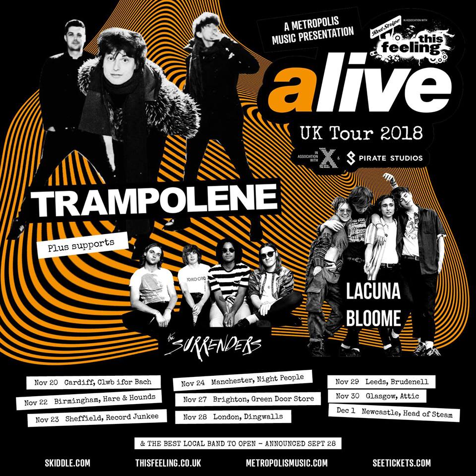Trampolene announce they will headline This Feeling/Metropolis Music ‘Alive Tour 2018