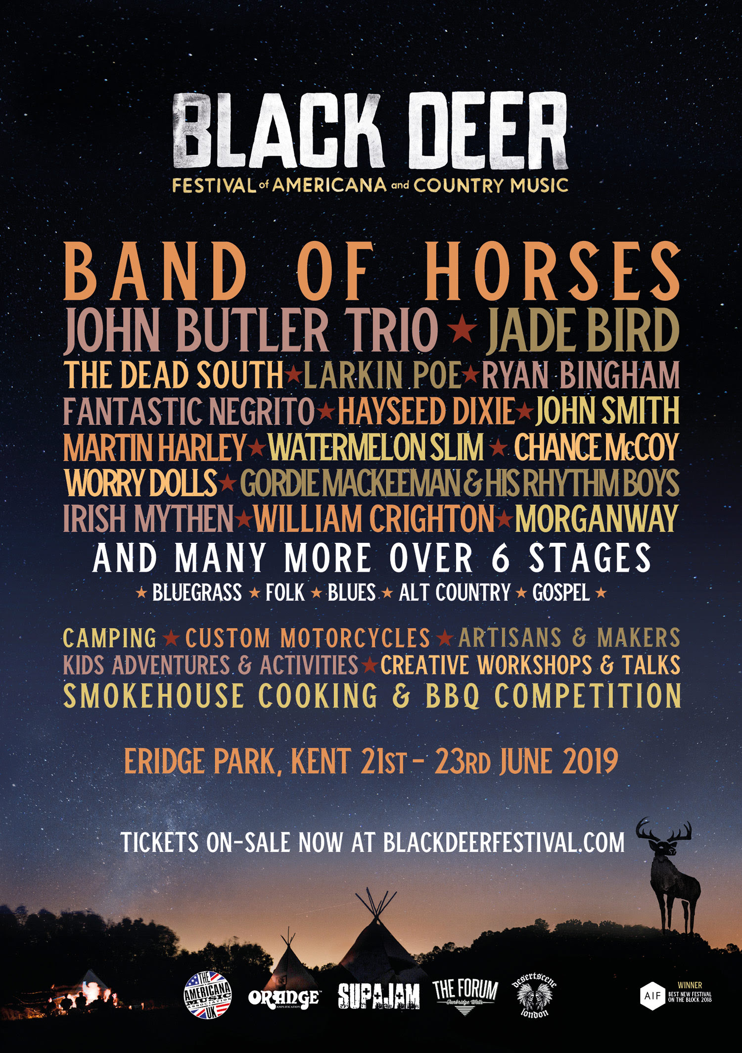 Band Of Horses Revealed As First Headliners For Black Deer Festival 2019