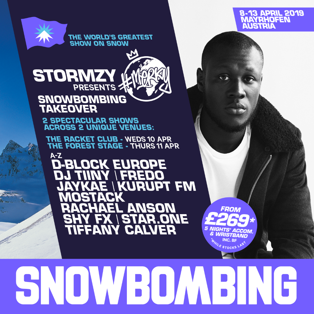 Stormzy Announces #MerkyTakeover Snowbombing 2019