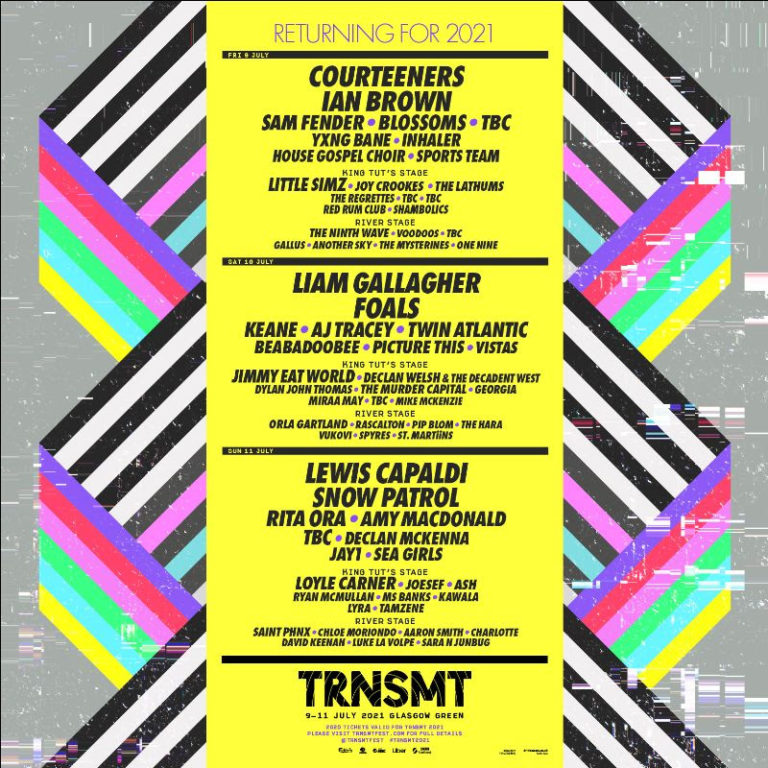 TRNSMT festival 2021 poster line up