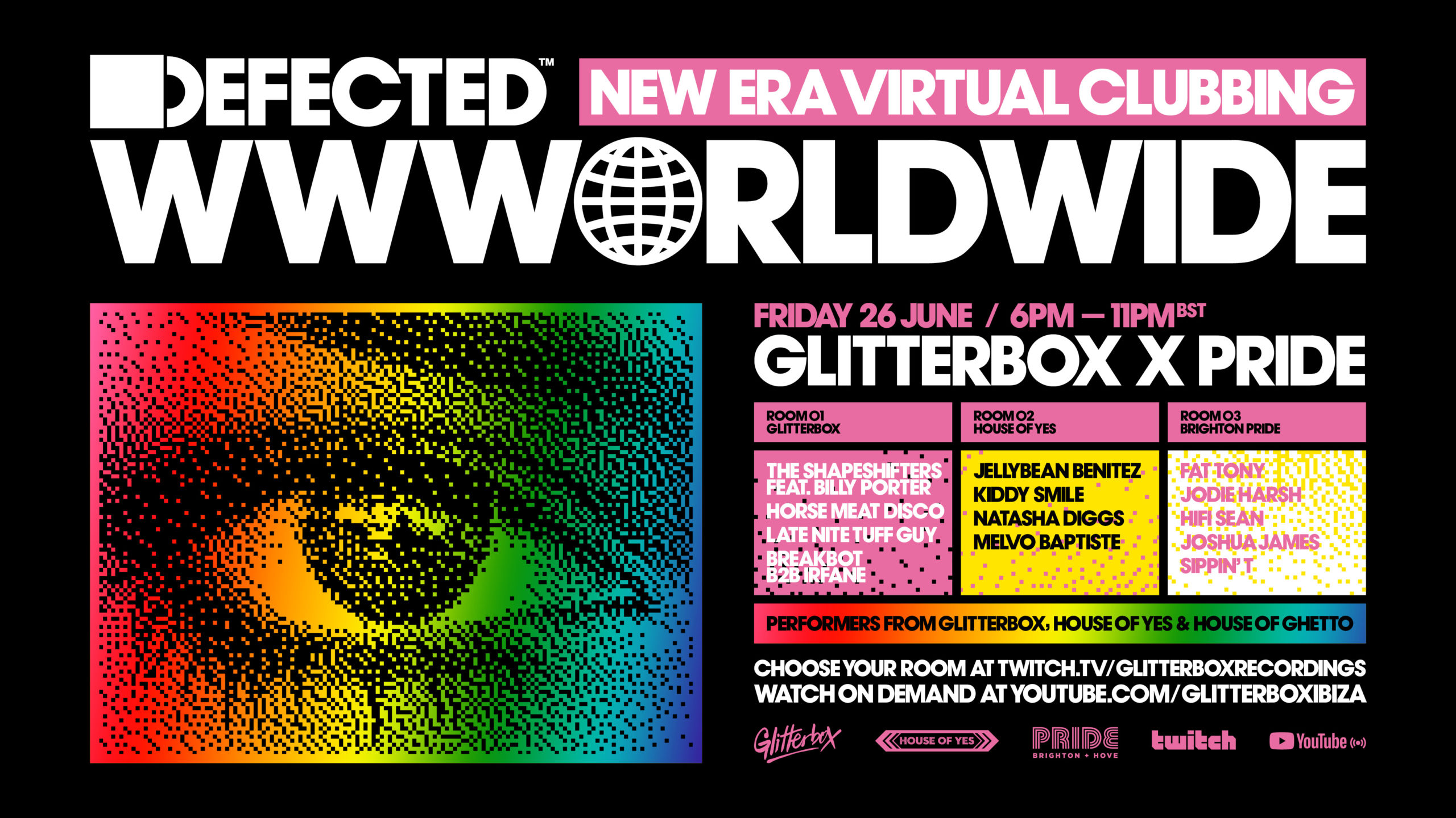 Defected Virtual Festival Brighton Pride poster