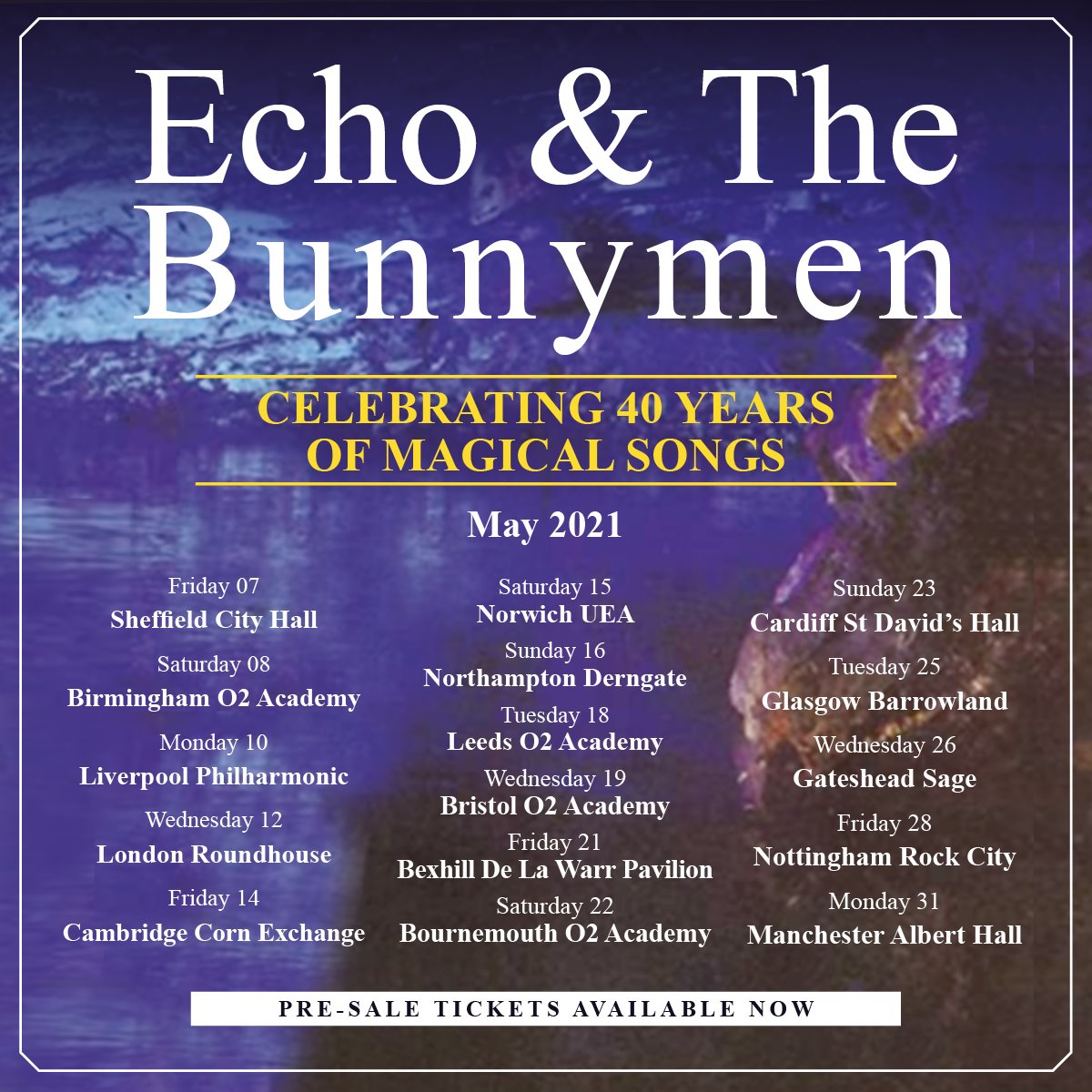 Echo and The Bunnymen announce 40 years UK Tour for May 2021