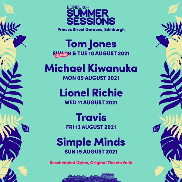Edinburgh summer sessions 2021 line up poster