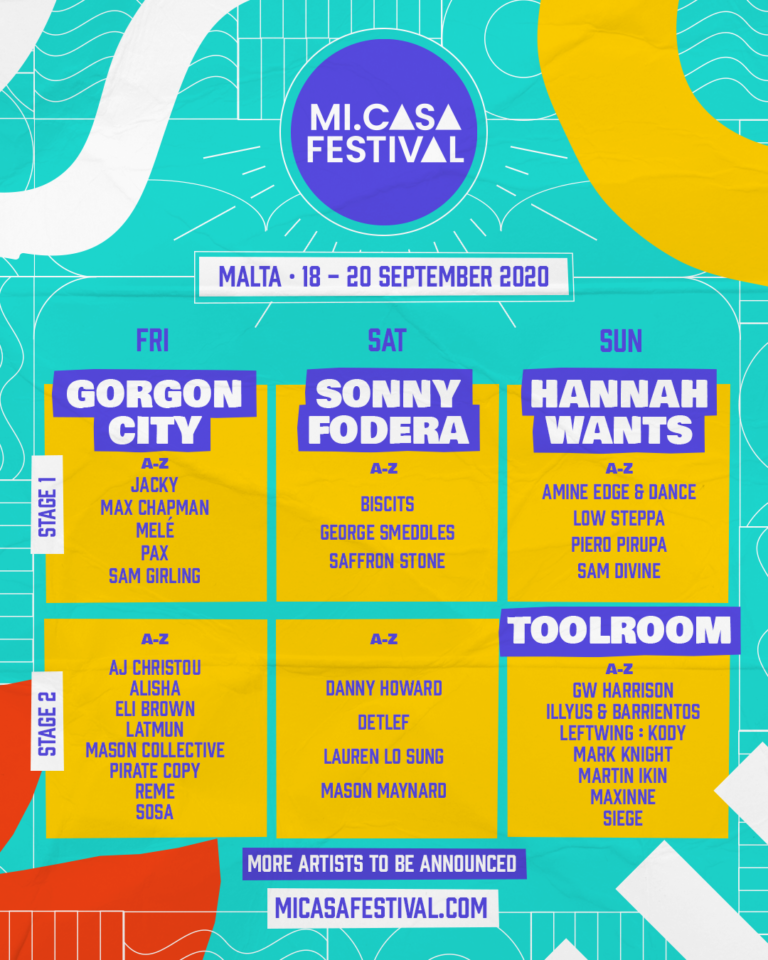 Mi Casa Festival line up poster 2020