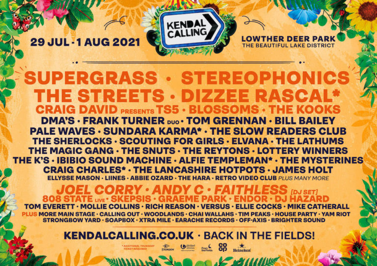 Kendal Calling 2021 poster lineup