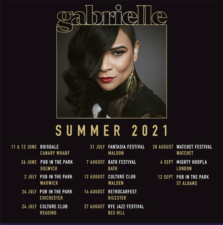 Gabrielle uk tour poster with dates