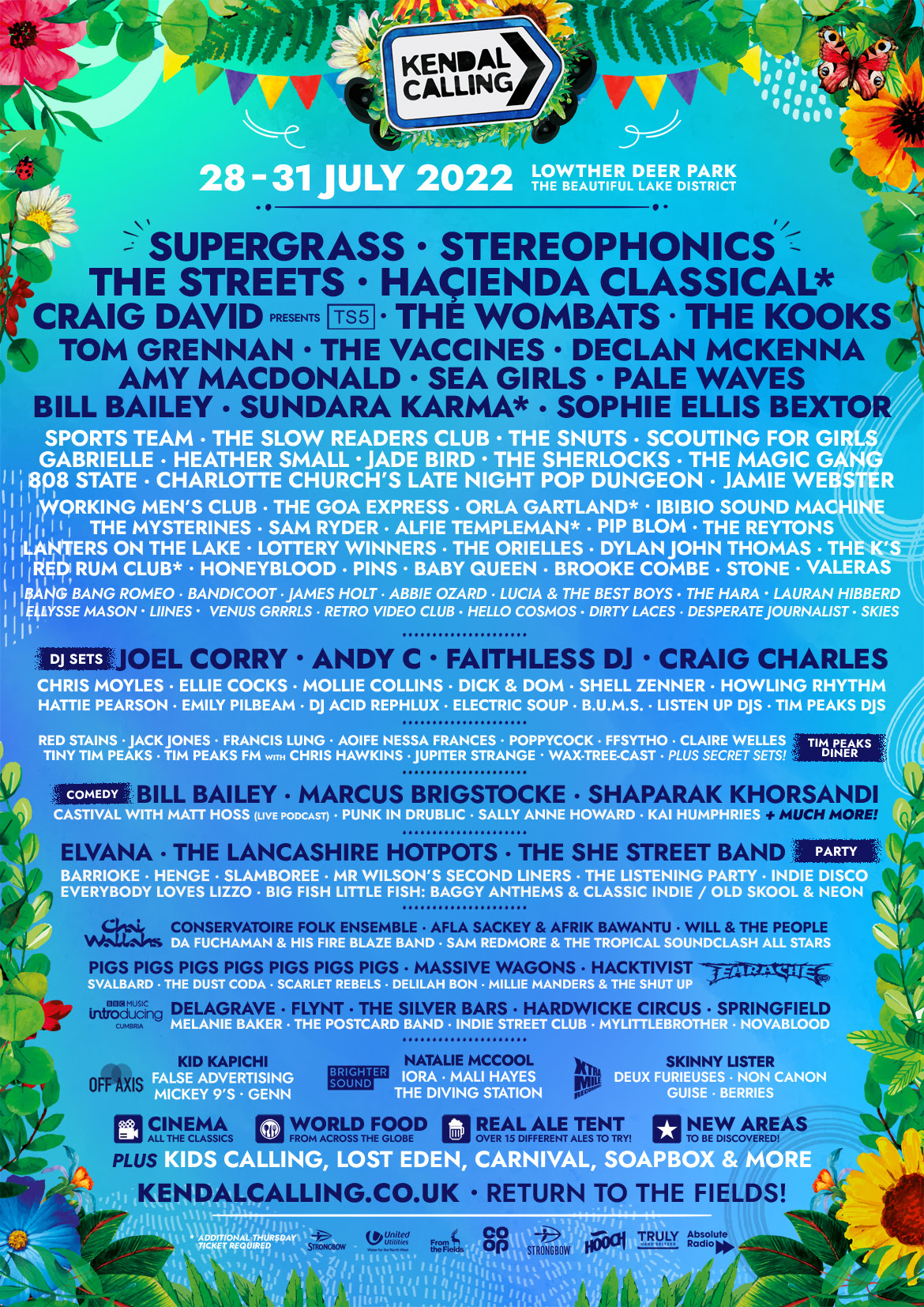Kendal calling 2022 line up poster