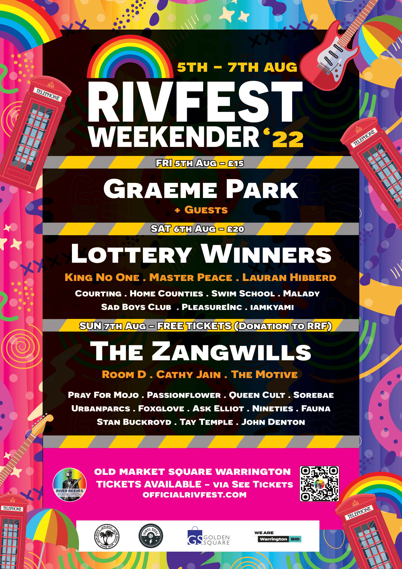 Rivfest weekender line up poster
