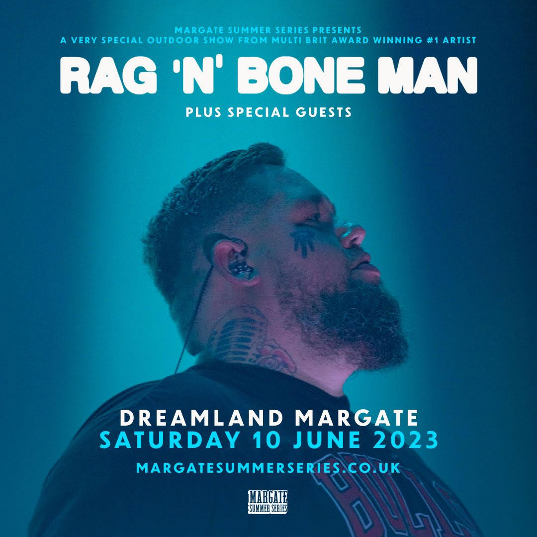 Rag’n’Bone Man promotional poster for 2023 Margate summer series
