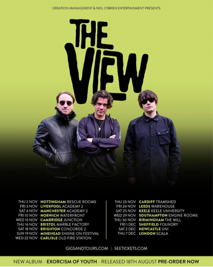 UK tour poster dates for the view