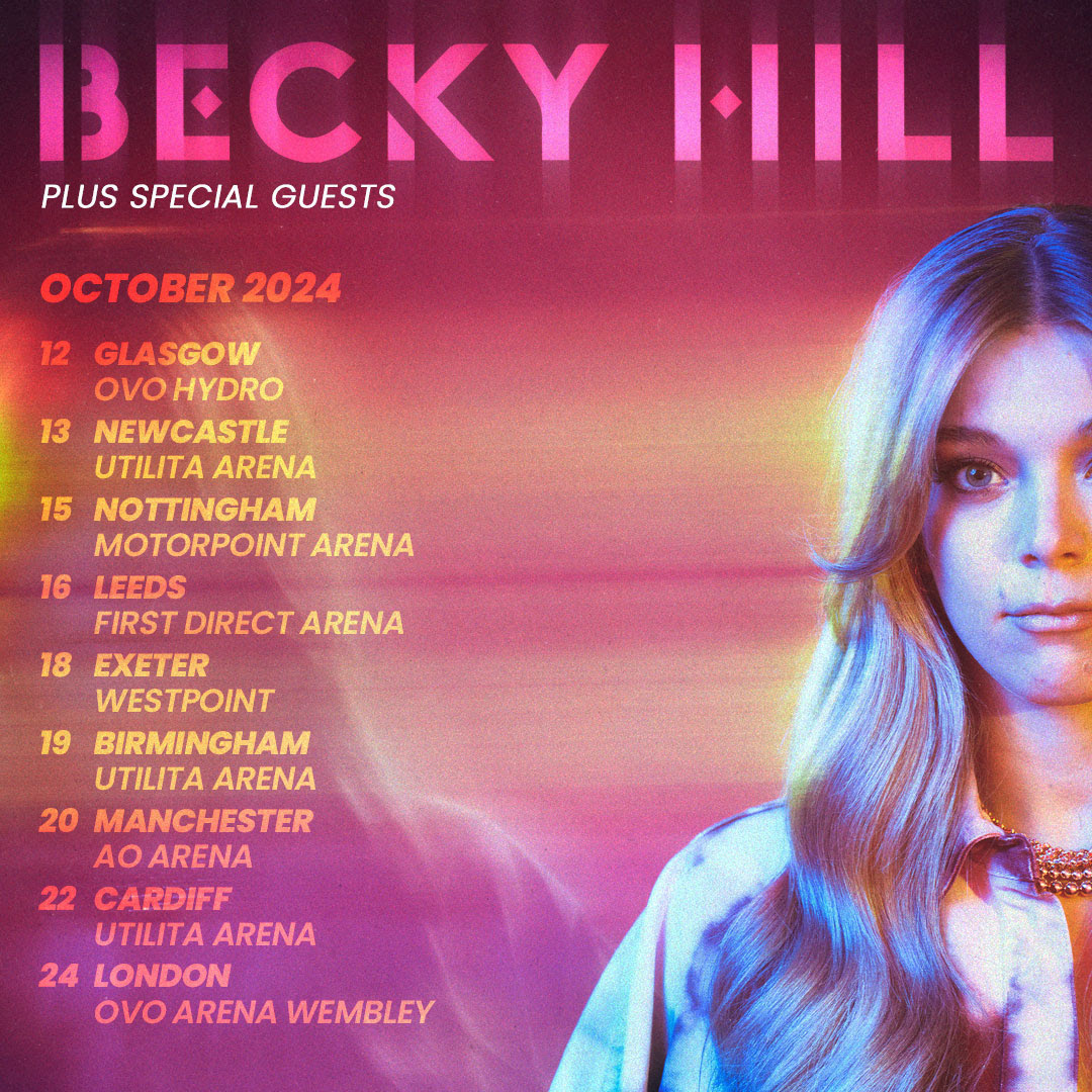 Becky hill tour date poster 2024