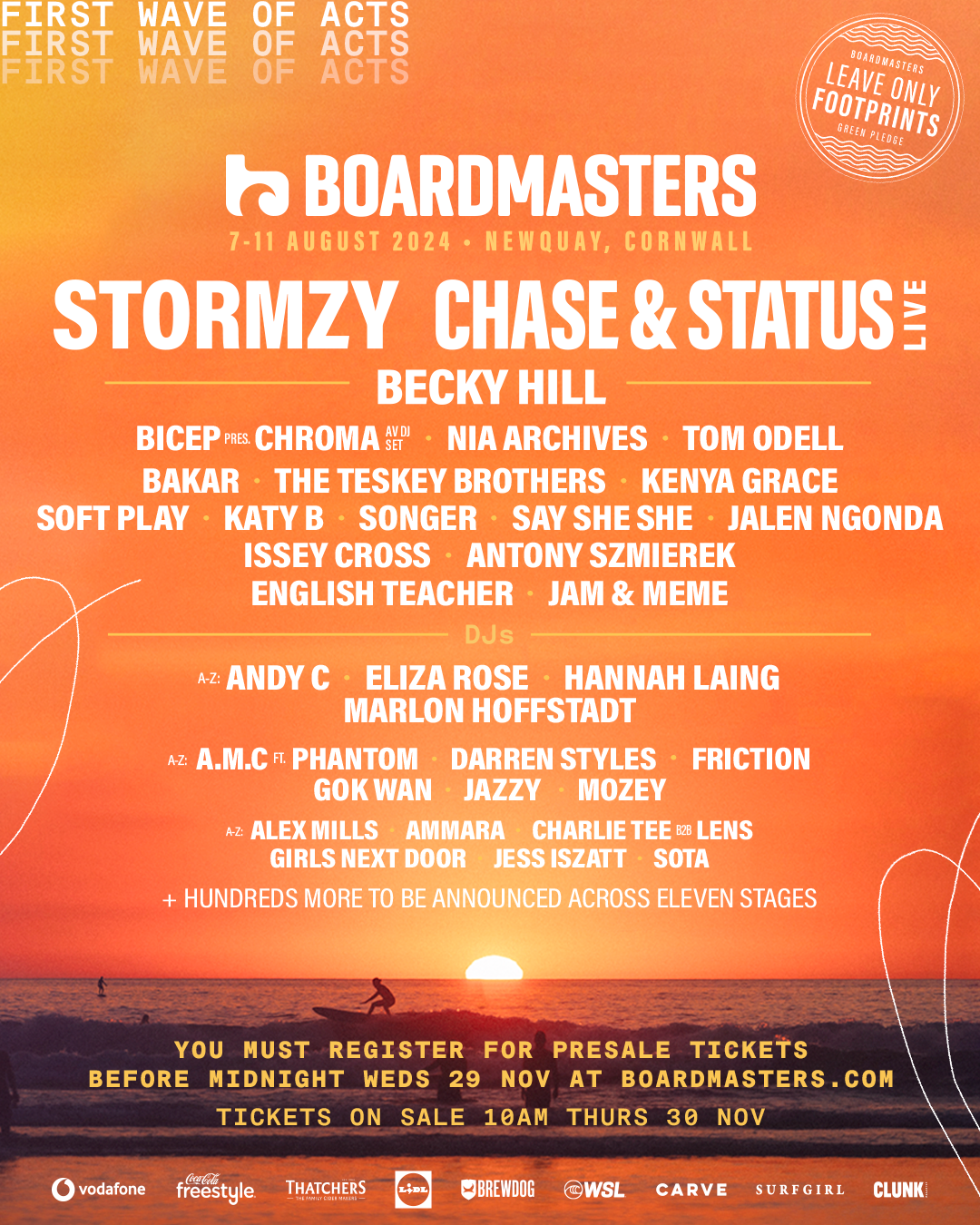 Boardmasters 2024 announces Stormzy, Chase and Status, Bicep and more