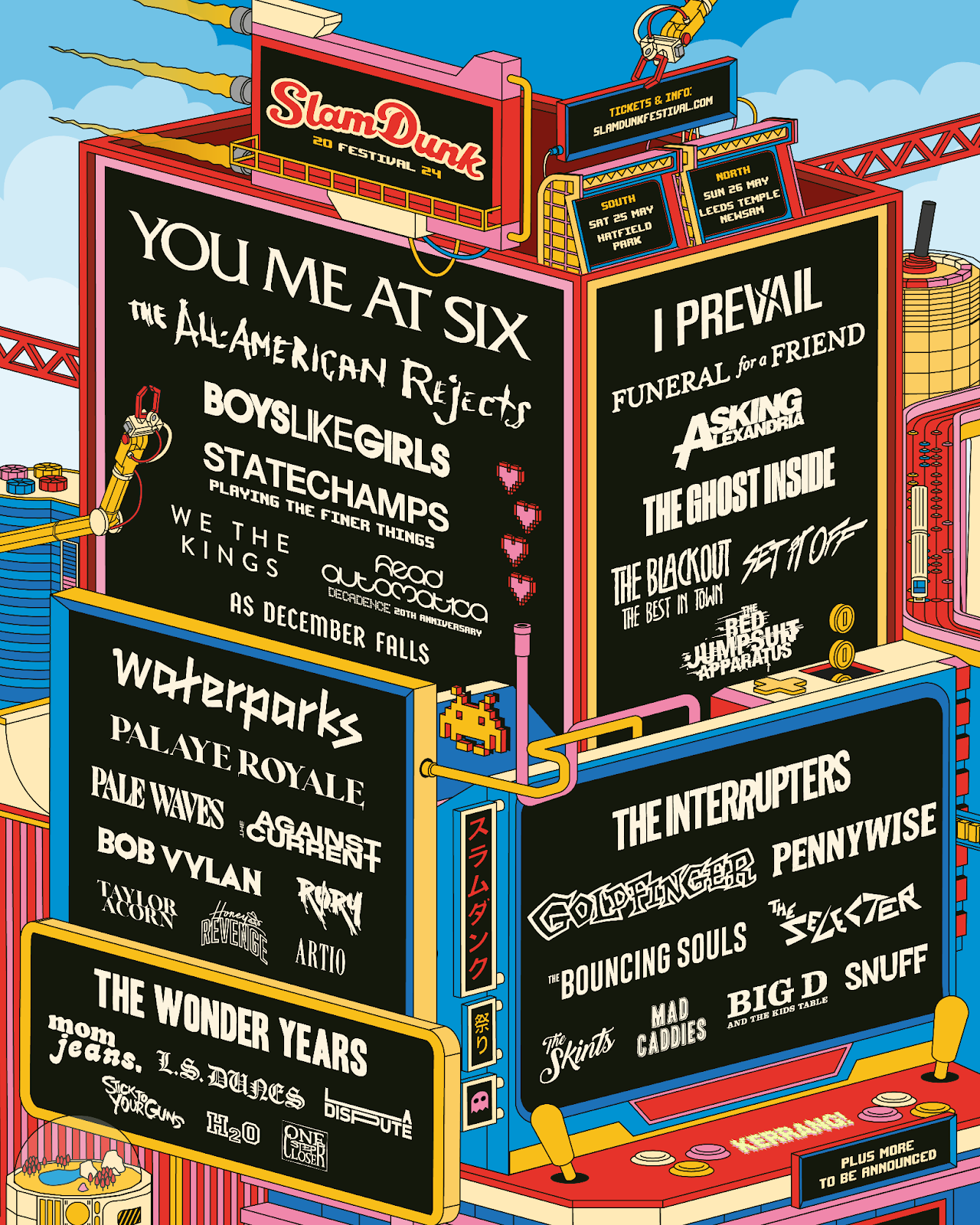 Line up poster for Slam dunk festival 2024