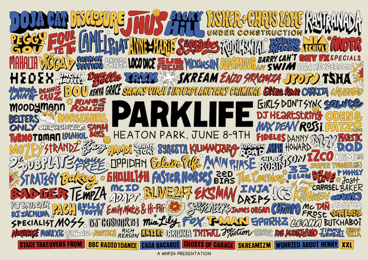 Parklife 2024 line up poster