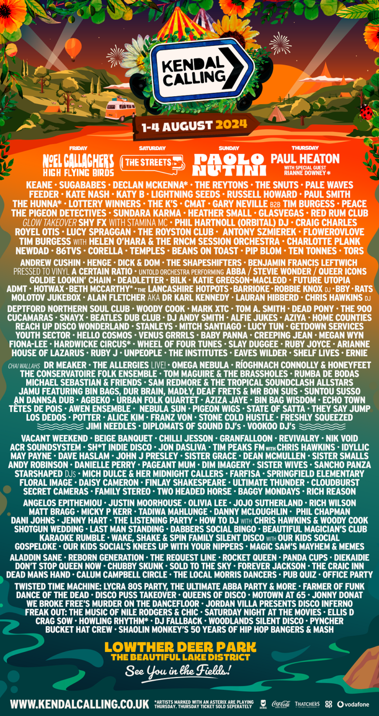 Kendal calling 2024 line up poster