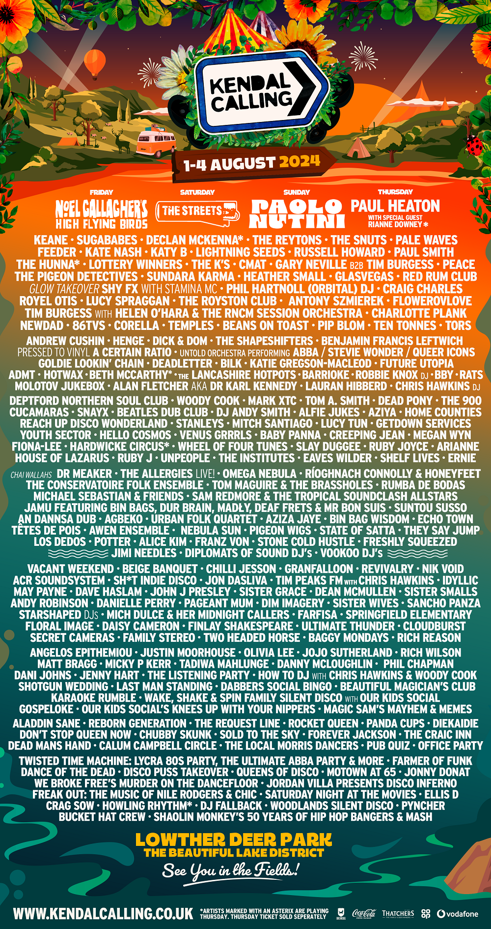 Kendal calling 2024 line up poster